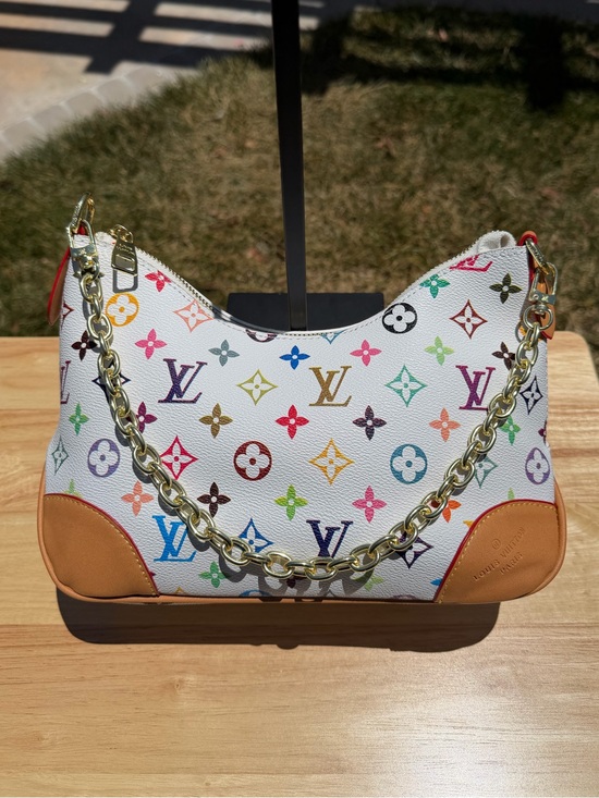 Danskin Handbags - NEW LV Print Boulogne PM Multicolor Rainbow Monogram Empreinte Shoulder Bag